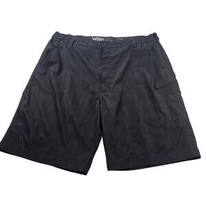 Wrangler sz 42 performance zip pocket black cargo shorts casual work everyday